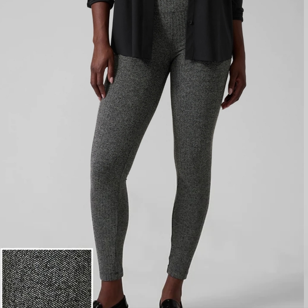 Athleta Grey Delancey Herringbone High Rise Tight Legging Size XS